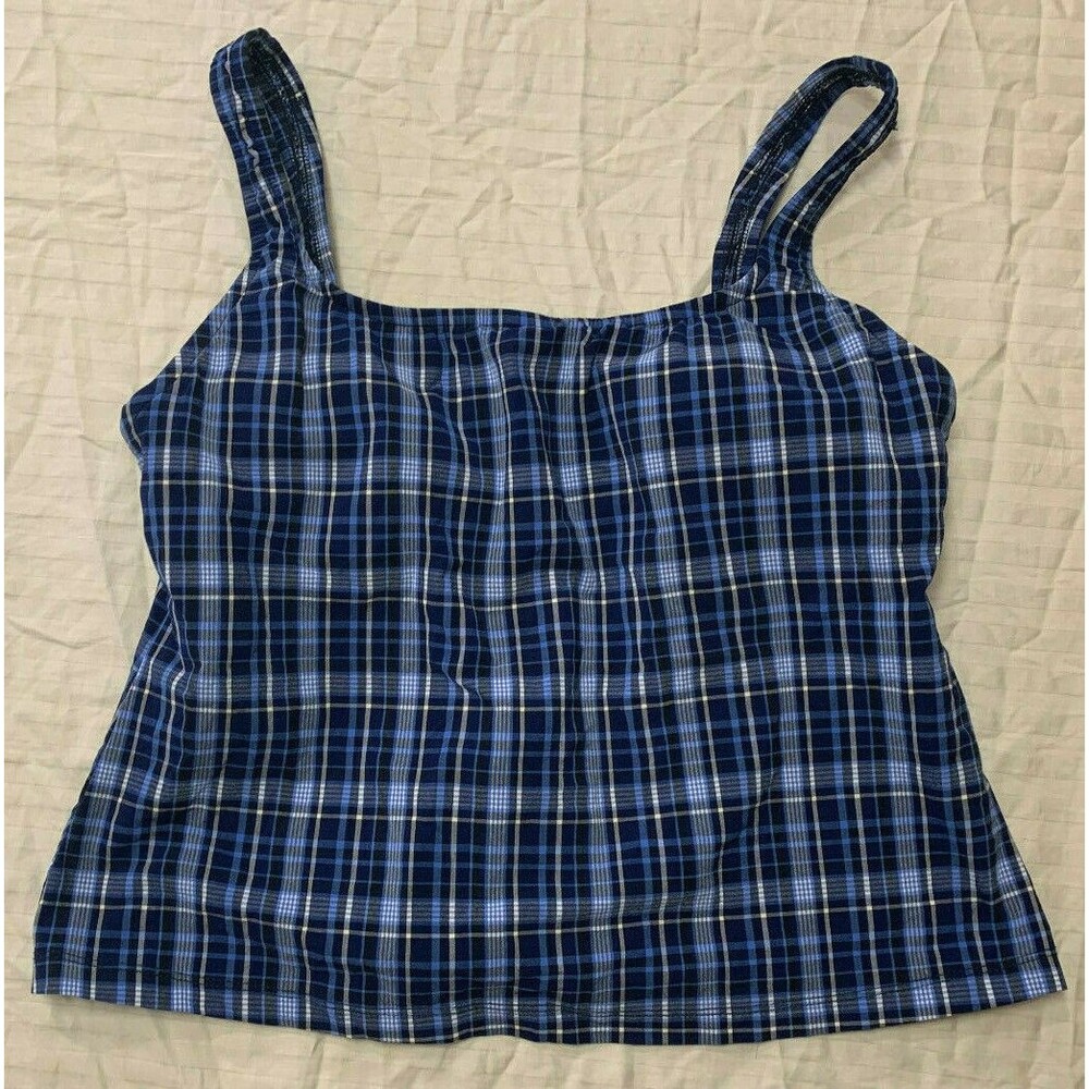 WOMENS SWIM WIRE FREE TANKINI TOP SIZE 12